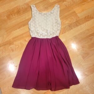 Miami Crochet Top A-Line Sleeveless Dress Size Small